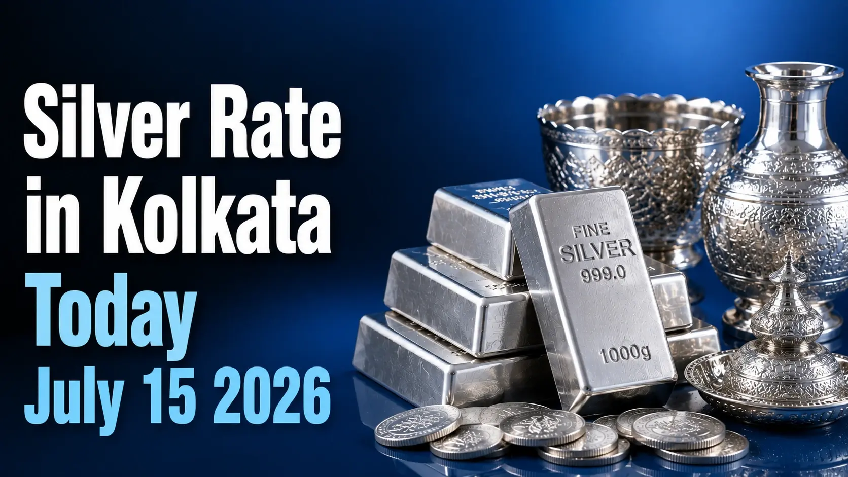 Silver Rate in Kolkata Today, July 15, 2026: Silver Prices Remain Unchanged at ₹235 Per Gram