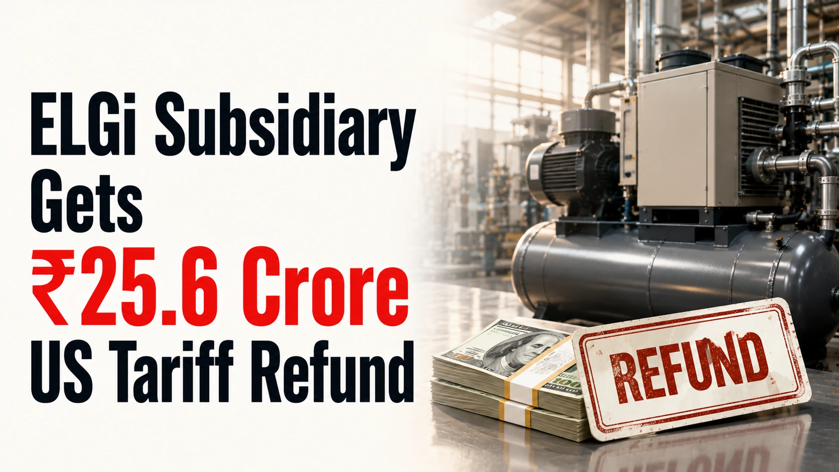 ELGi Subsidiary Gets ₹25.6 Crore US Tariff Refund; Shares Rise Nearly 2%