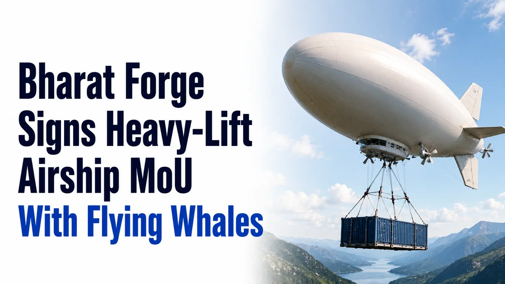 Bharat Forge Signs Heavy-Lift Airship MoU WithFlying Whales; Shares Slip