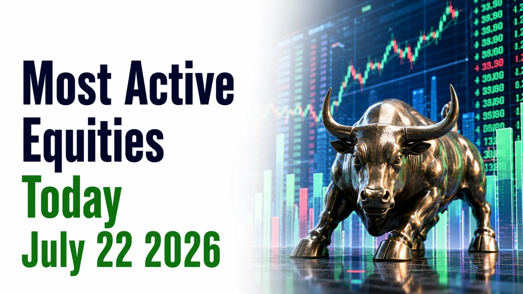 Most Active Equities, July 22, 2026: Vodafone Idea, PC Jeweller, Bandhan Bank Dominate Trading Volumes on Wednesday