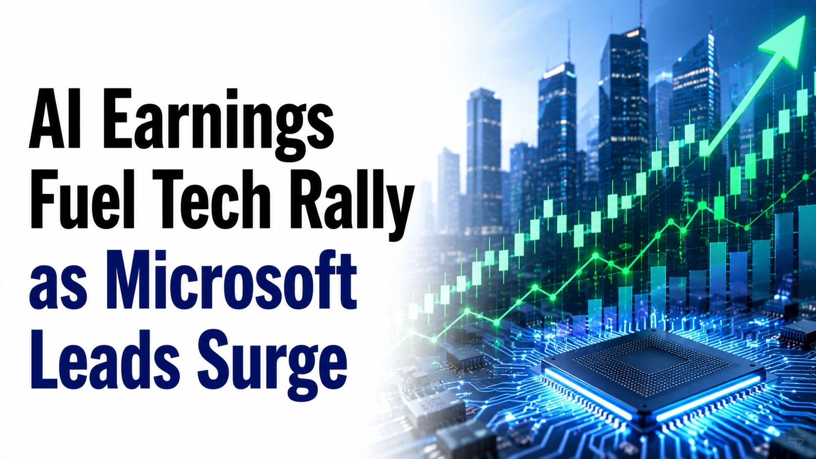 AI Earnings Fuel Tech Rally as Microsoft Leads Surge; Healthcare, Consumer Stocks Under Pressure