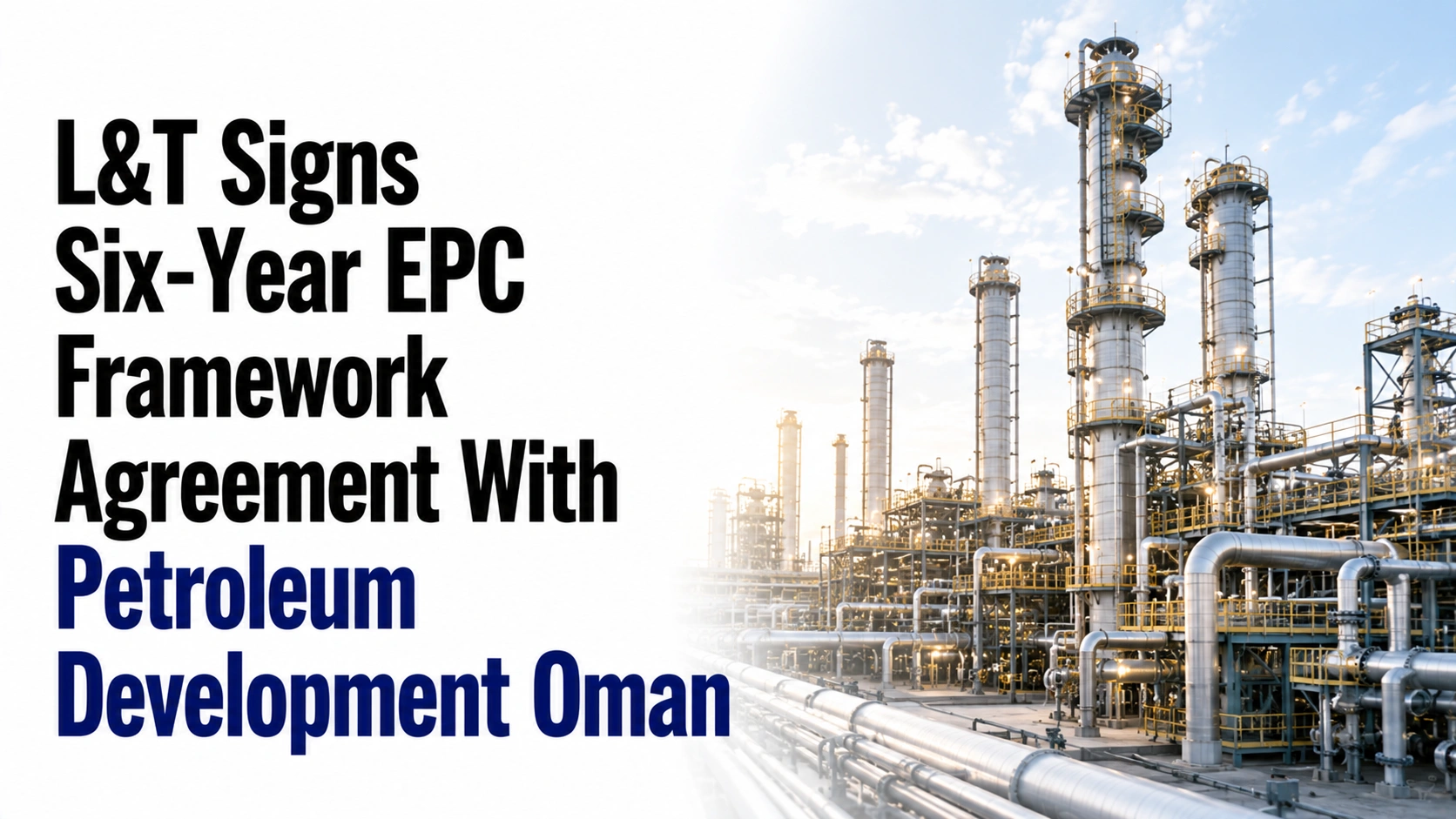 L&T Signs Six-Year EPC Framework Agreement With Petroleum Development Oman; Shares Edge Up