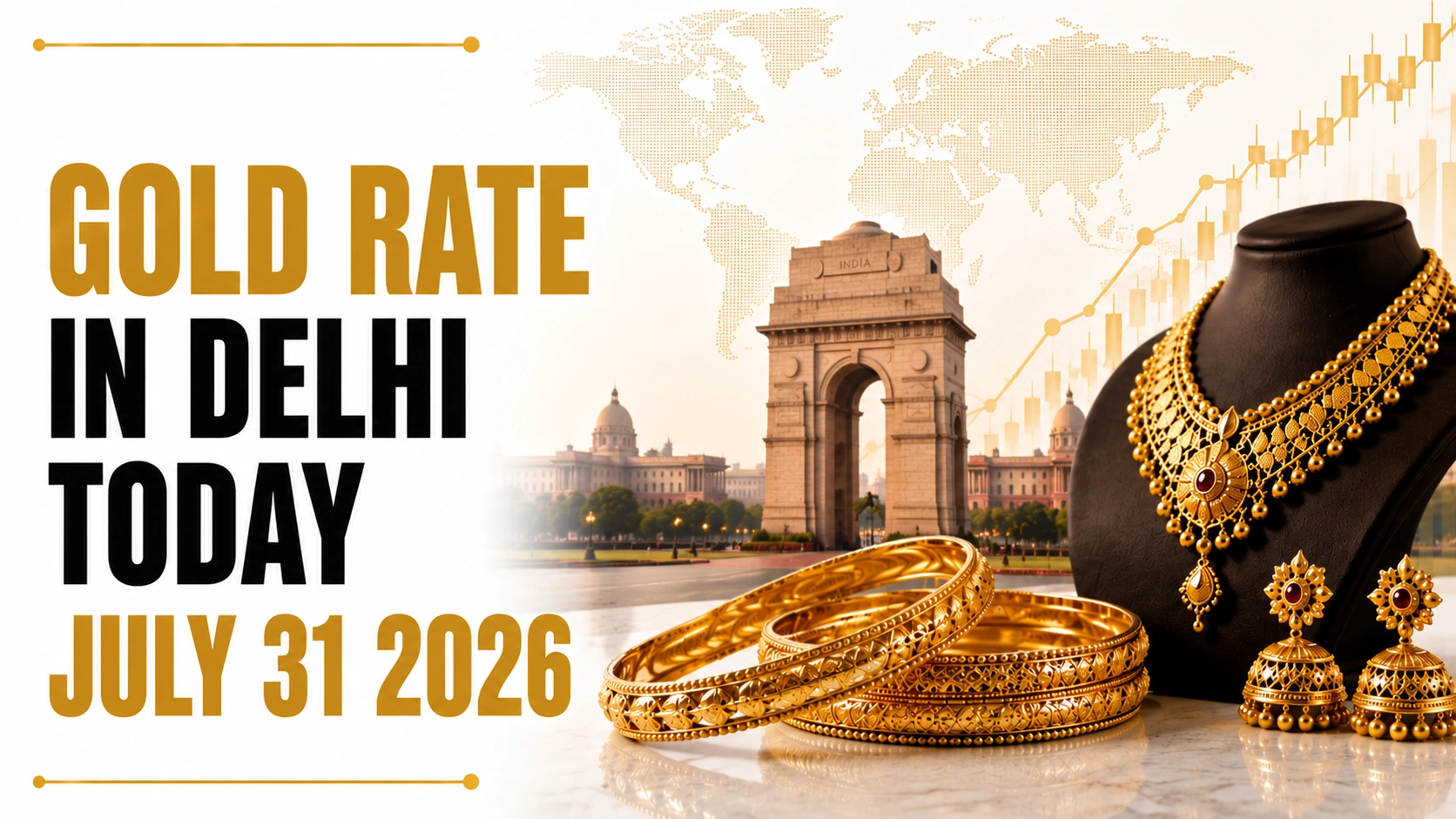 Gold Rate in Delhi Today, July 31, 2026: 24K Gold Climbs ₹27 as Recovery Gains Momentum