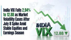 India VIX Falls 2.94% to 12.88 as Market Volatility Eases After July 8 Spike Amid Stable Equities and Earnings Season