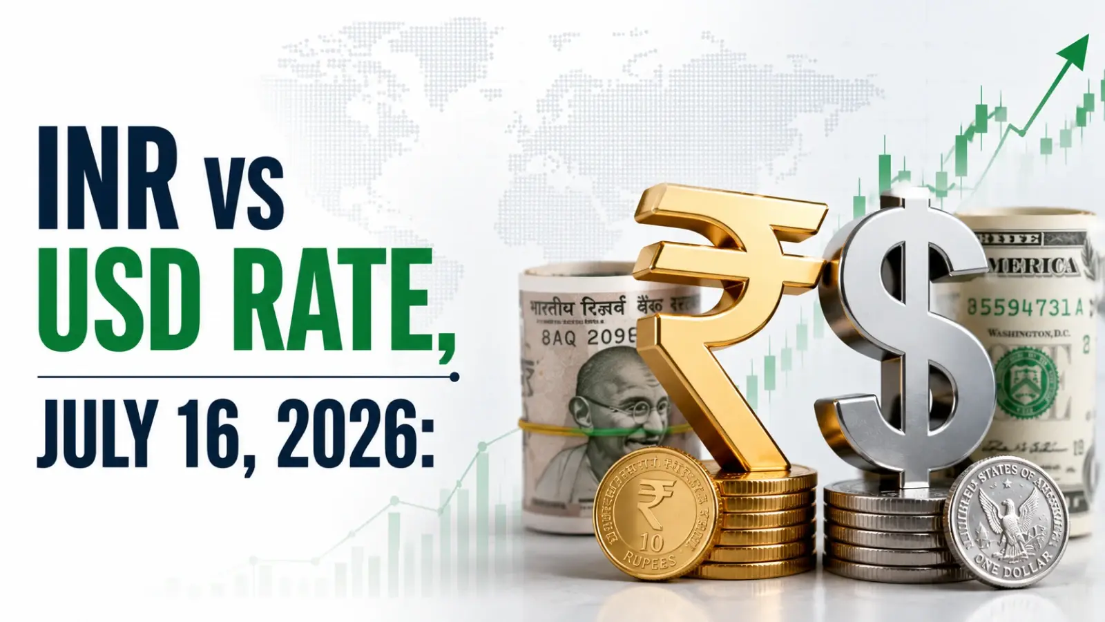 INR vs USD Rate, July 16, 2026: Rupee Settles 8 Paise Lower at 96.33 Against US Dollar