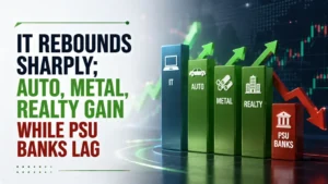 IT Rebounds Sharply; Auto, Metal, Realty Gain While PSU Banks Lag