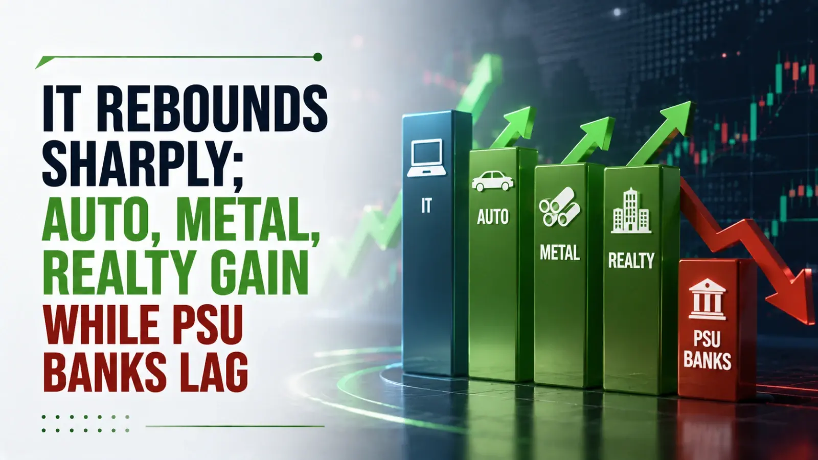 IT Rebounds Sharply; Auto, Metal, Realty Gain While PSU Banks Lag