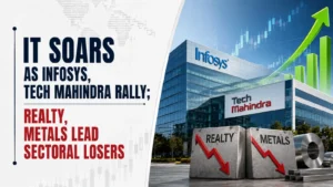 IT Soars as Infosys, Tech Mahindra Rally; Realty, Metals Lead Sectoral Losers