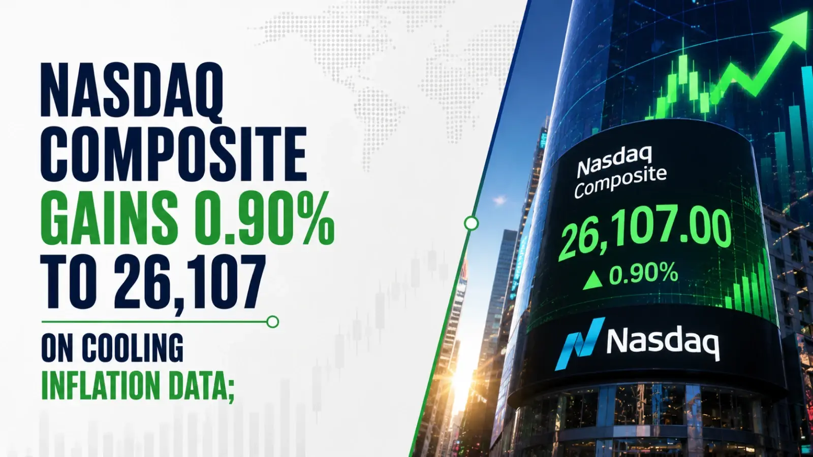 Nasdaq Composite Gains 0.90% to 26,107 on Cooling Inflation Data; IBM Plunges 25% in Worst Drop Since 1987 as Enterprise Spending Shifts to AI Infrastructure