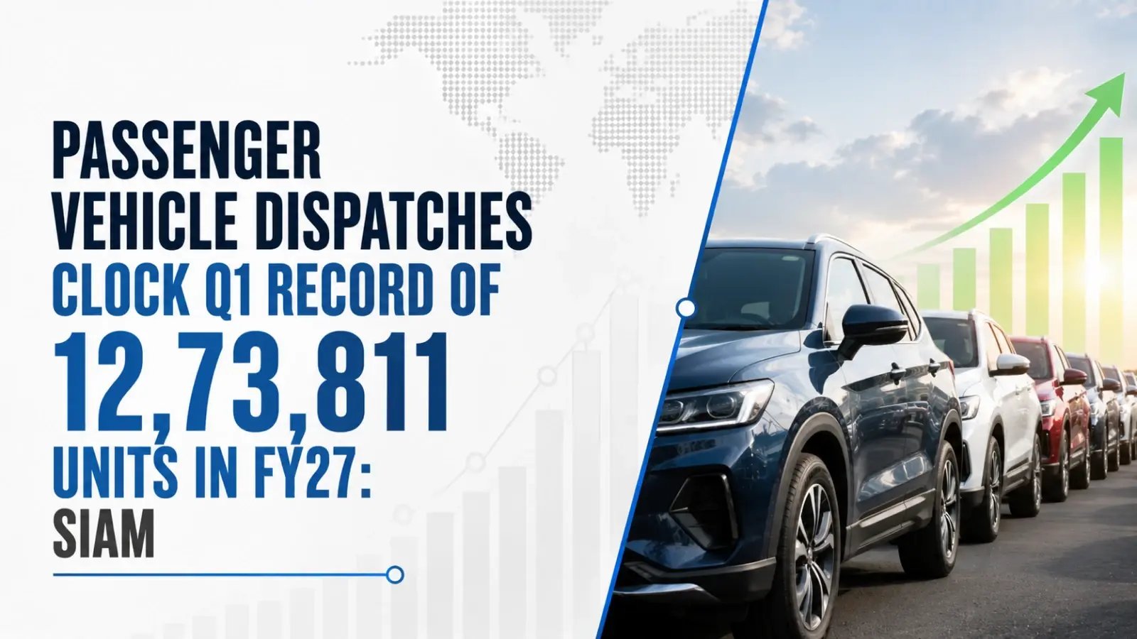 Passenger Vehicle Dispatches Clock Q1 Record of 12,73,811 Units in FY27: SIAM