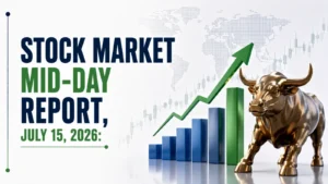 Stock Market Mid-Day report, July 15, 2026: Sensex Up 469 points as Rally Moderates from Opening High