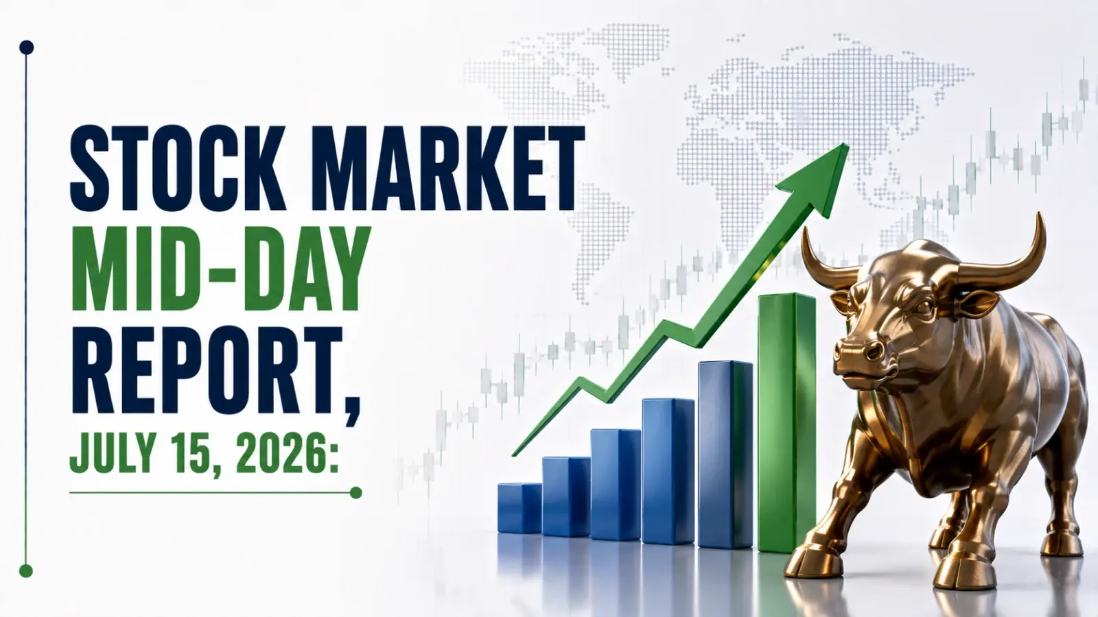 Stock Market Mid-Day report, July 15, 2026: Sensex Up 469 points as Rally Moderates from Opening High