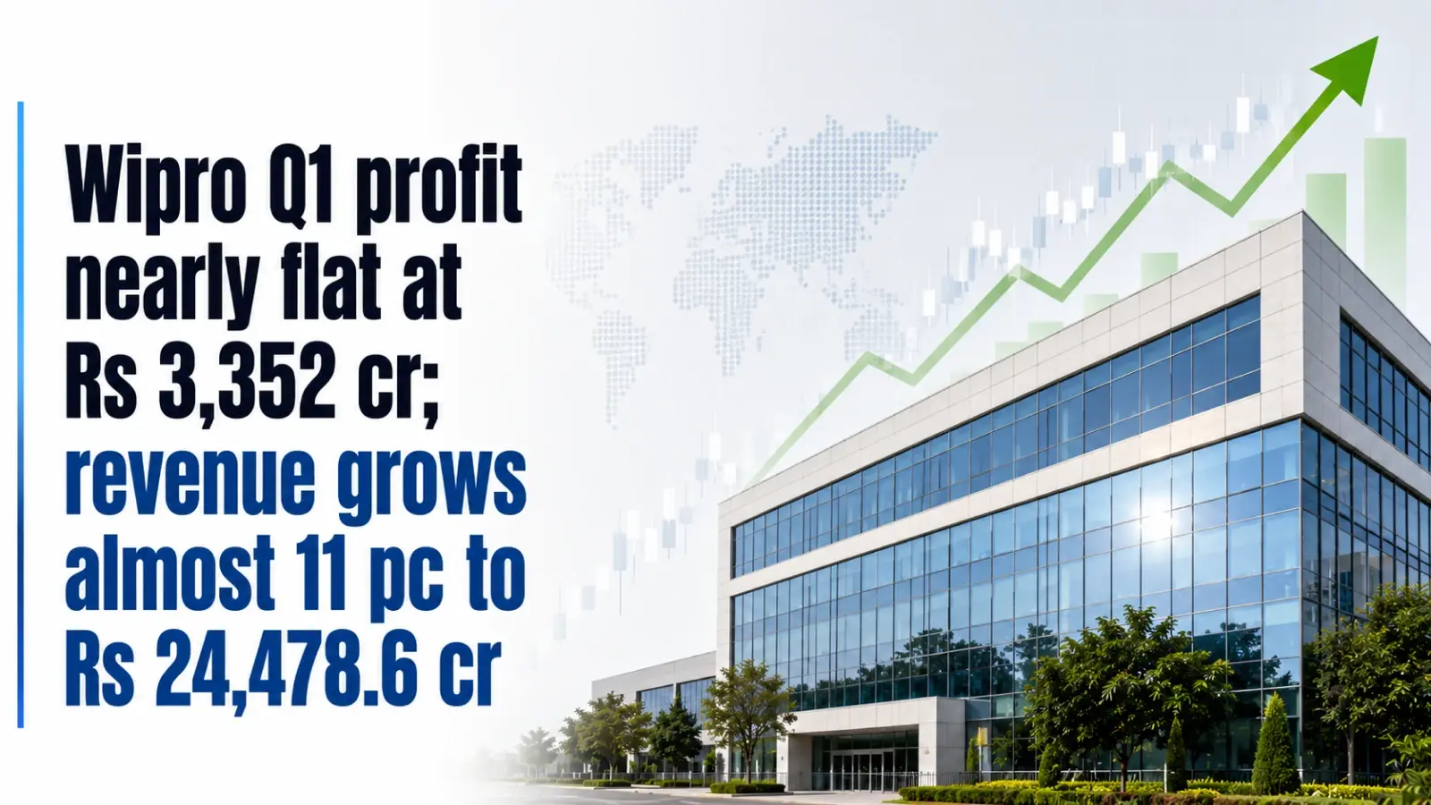 Wipro Q1 Profit Nearly Flat at Rs 3,352 Cr; Revenue Grows Almost 11 PC to Rs 24,478.6 Cr