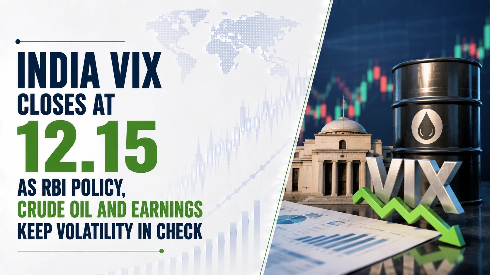 India VIX Closes at 12.15 as RBI Policy, Crude Oil and Earnings Keep Volatility in Check