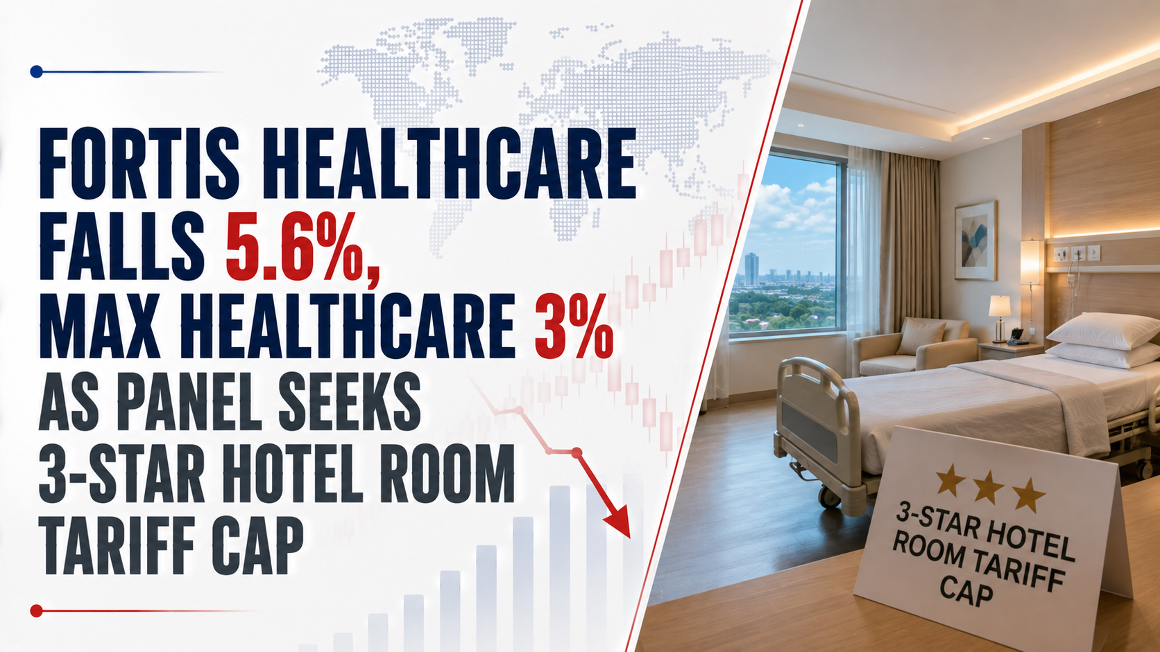 Fortis Healthcare Falls 5.6%, Max Healthcare 3% as Panel Seeks 3-Star Hotel Room Tariff Cap