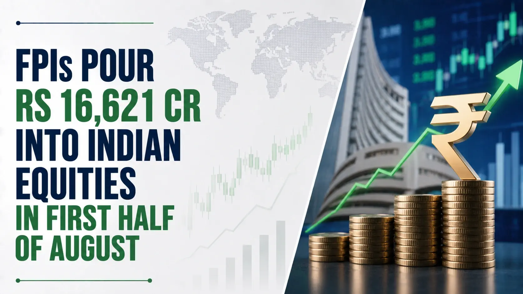 FPIs Pour Rs 16,621 Cr Into Indian Equities in First Half of August