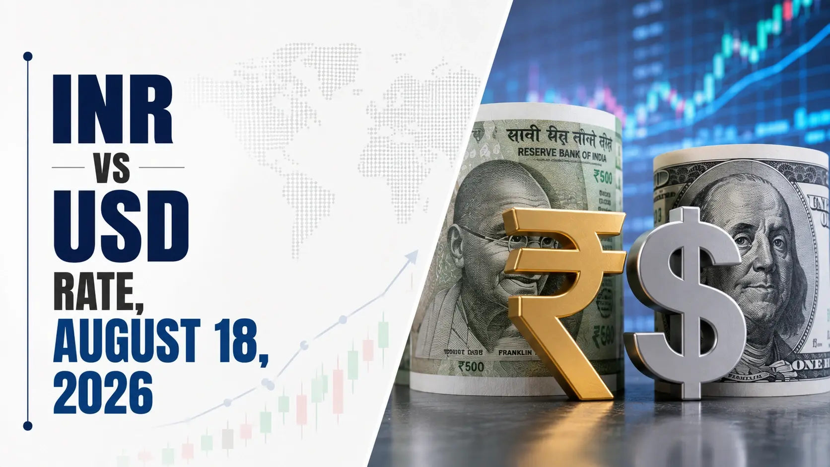 INR vs USD Rate, August 18, 2026: Rupee Falls 7 Paise to 95.68 Against US Dollar in Early Trade