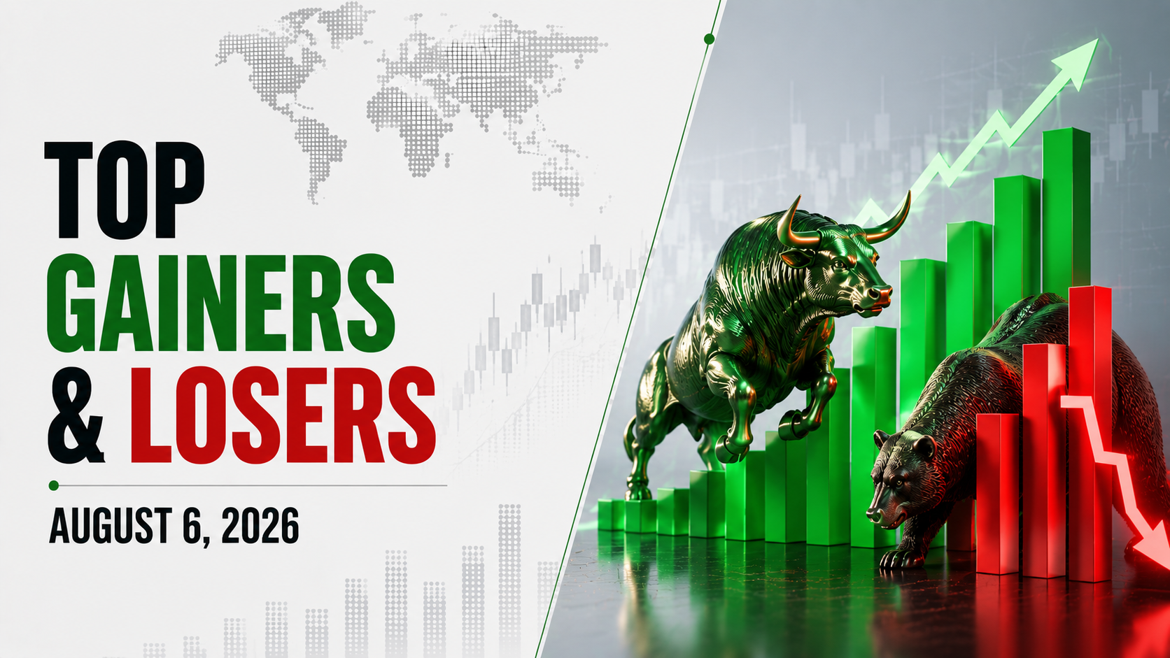 Top Gainers & Losers, August 6, 2026, 11:30 AM IST: Reliance, Shriram Finance, Eternal Lead; Power Grid, Trent, Hindalco Slip