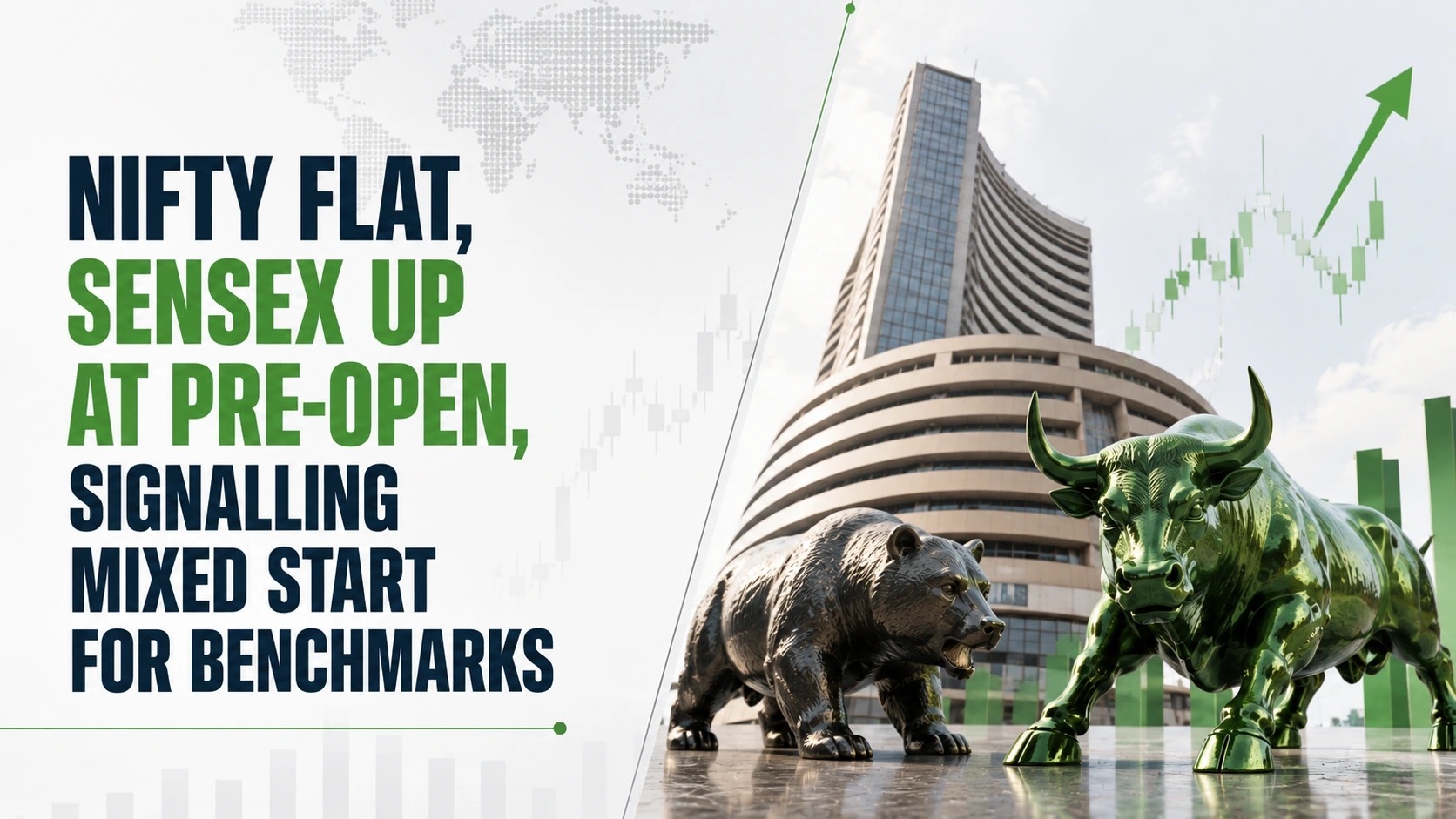 Nifty Flat, Sensex Up At Pre-Open, Signalling Mixed Start For Benchmarks 