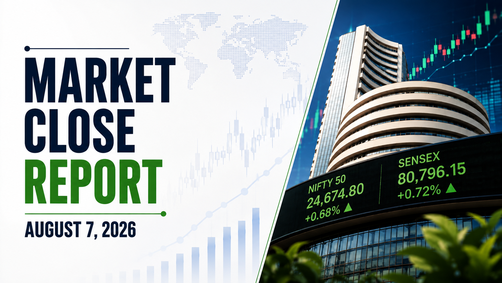 Market Close Report, August 7, 2026: Sensex Falls 0.6%, Nifty Declines 0.3% as Financials, Private Banks Drag
