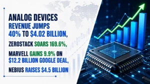 Analog Devices Revenue Jumps 40% to $4.02 Billion, ZeroStack Soars 169.6%, Marvell Gains 9.9% on $12.2 Billion Google Deal, Nebius Raises $4.5 Billion 