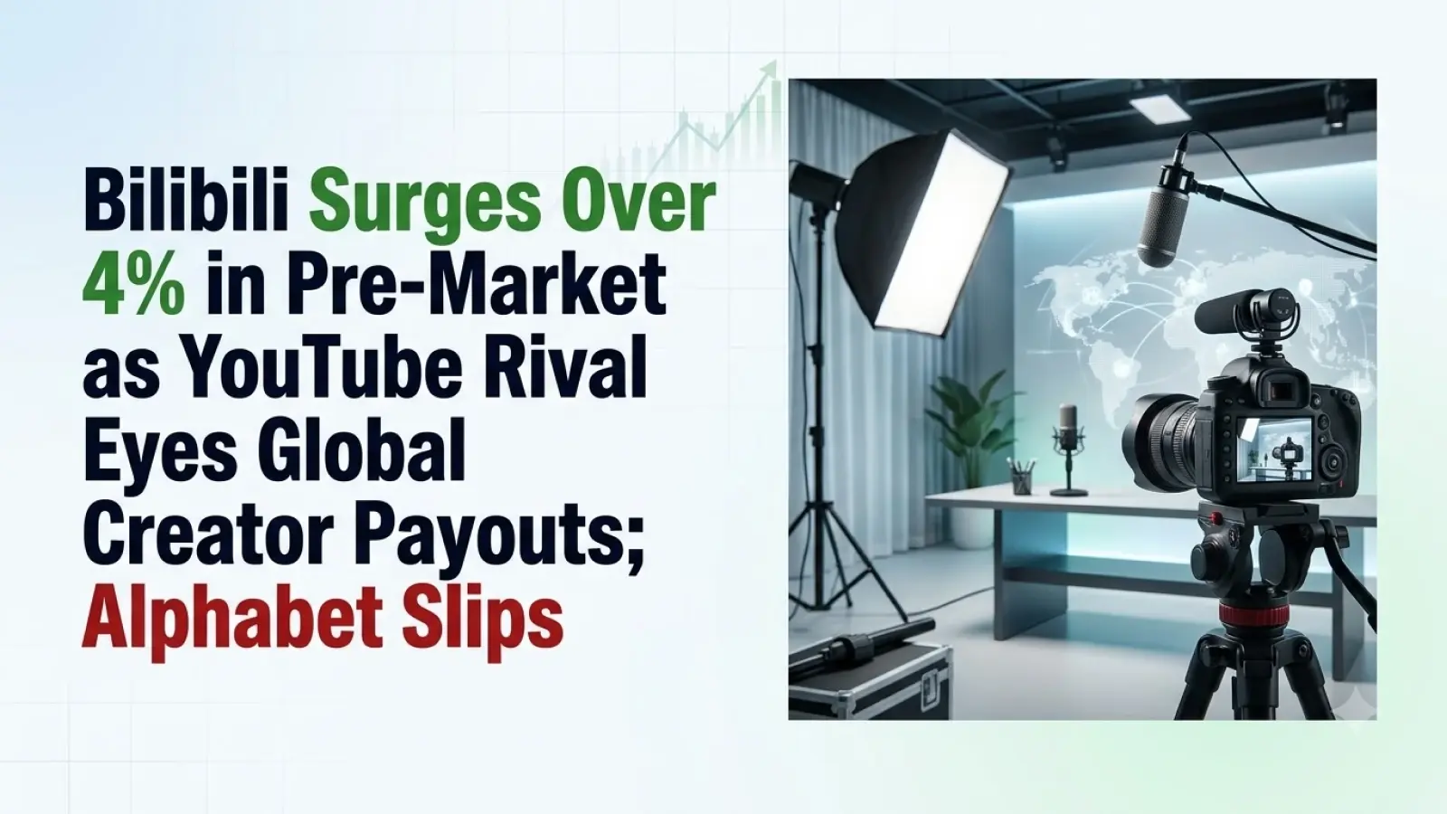 Bilibili Surges Over 4% in Pre-Market as YouTube Rival Eyes Global Creator Payouts; Alphabet Slips