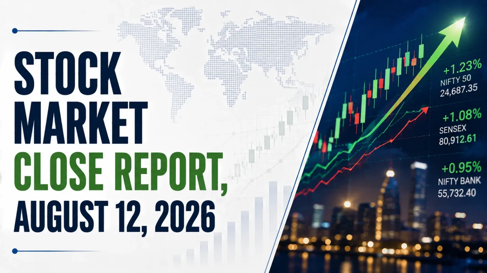 Stock Market Close Report, August 12, 2026: Sensex, Nifty End Lower as Oil, Iran Weigh