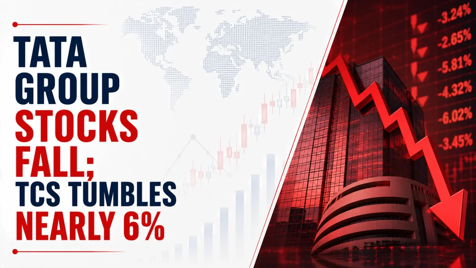 Tata Group Stocks Fall; TCS Tumbles Nearly 6%
