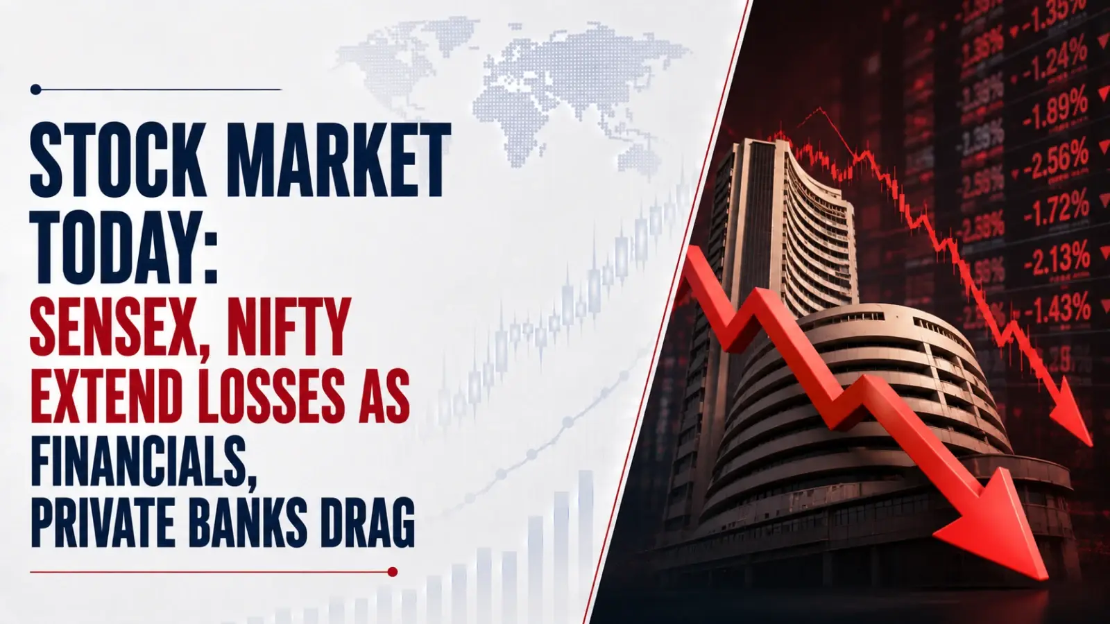 Stock Market Today, August 7, 2026: Sensex, Nifty Extend Losses as Financials, Private Banks Drag