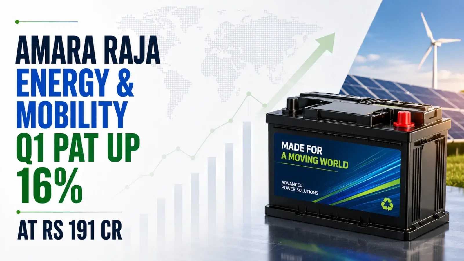 Amara Raja Energy & Mobility Q1 PAT Up 16% at Rs 191 Cr