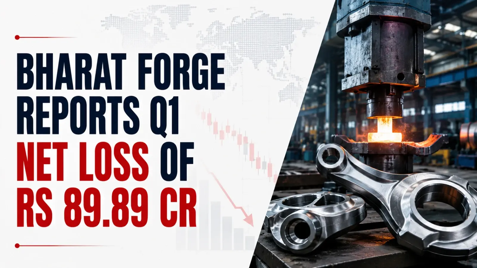 Bharat Forge Share Price Down Over 7% After Company Reports Q1 Net Loss of Rs 89.89 Cr