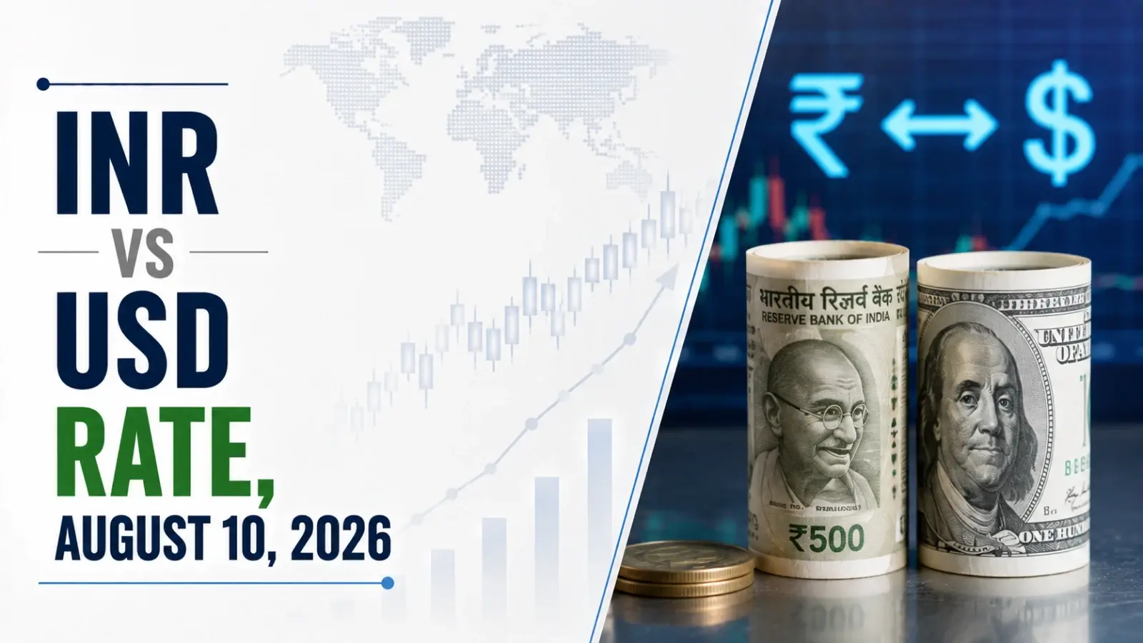 INR vs USD Rate, August 10, 2026: Rupee Falls 8 Paise to 95.25 Against US Dollar in Early Trade
