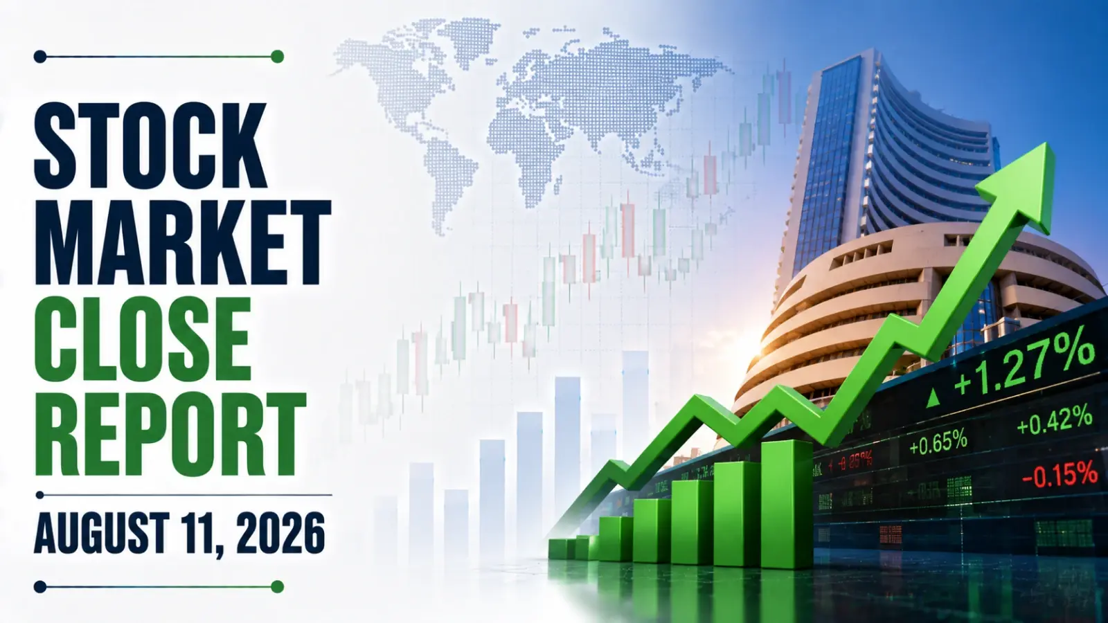 Stock Market Close Report, August 11, 2026: Sensex, Nifty Decline as Oil, Financials Weigh on Benchmarks