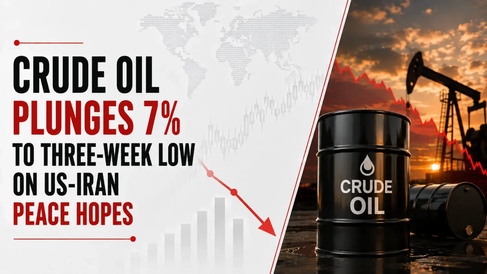 Crude Oil Plunges 7% to Three-Week Low on US-Iran Peace Hopes, Then Rebounds as Hormuz Tensions Flare 