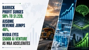 Barrick Profit Surges 50% to $1.22B, Axsome Revenue Jumps 46%, Nvidia Eyes $500B AI Venture as M&A Accelerates