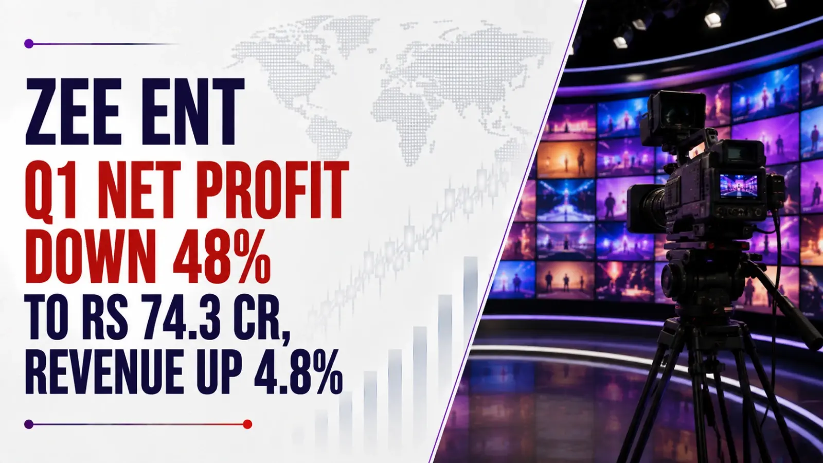 Zee Ent Q1 Net Profit Down 48% to Rs 74.3 Cr, Revenue Up 4.8%
