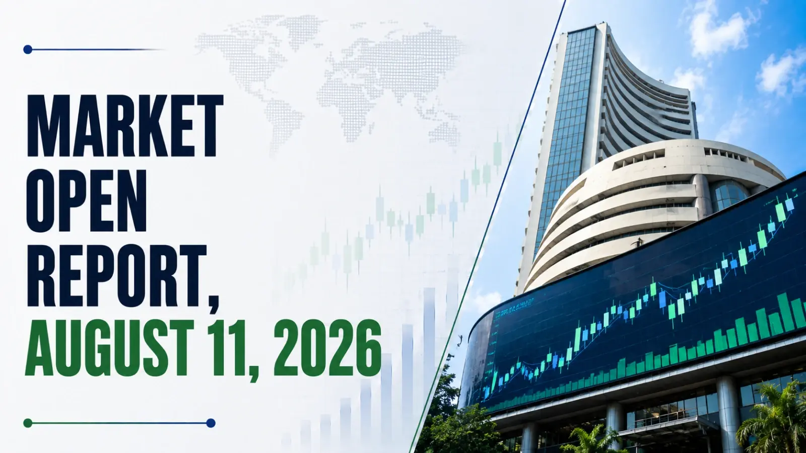 Market Open Report, August 11, 2026: Sensex, Nifty Decline in Early Trade After Ticking Down at Open as Financials, Oil Drag