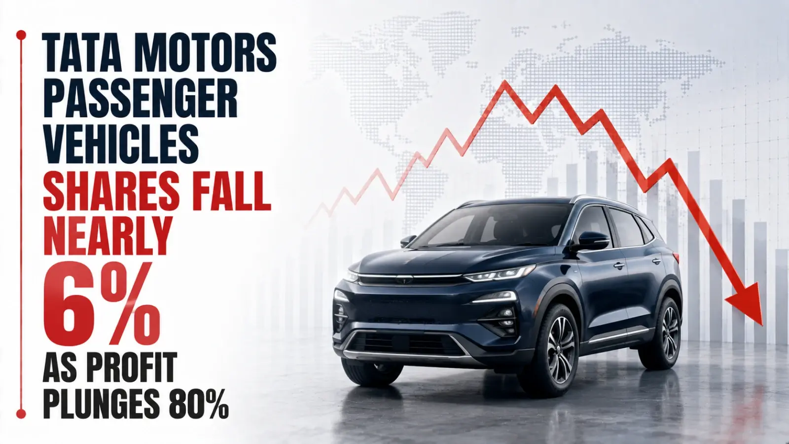 Tata Motors Passenger Vehicles Shares Fall Nearly 6% As Profit Plunges 80%