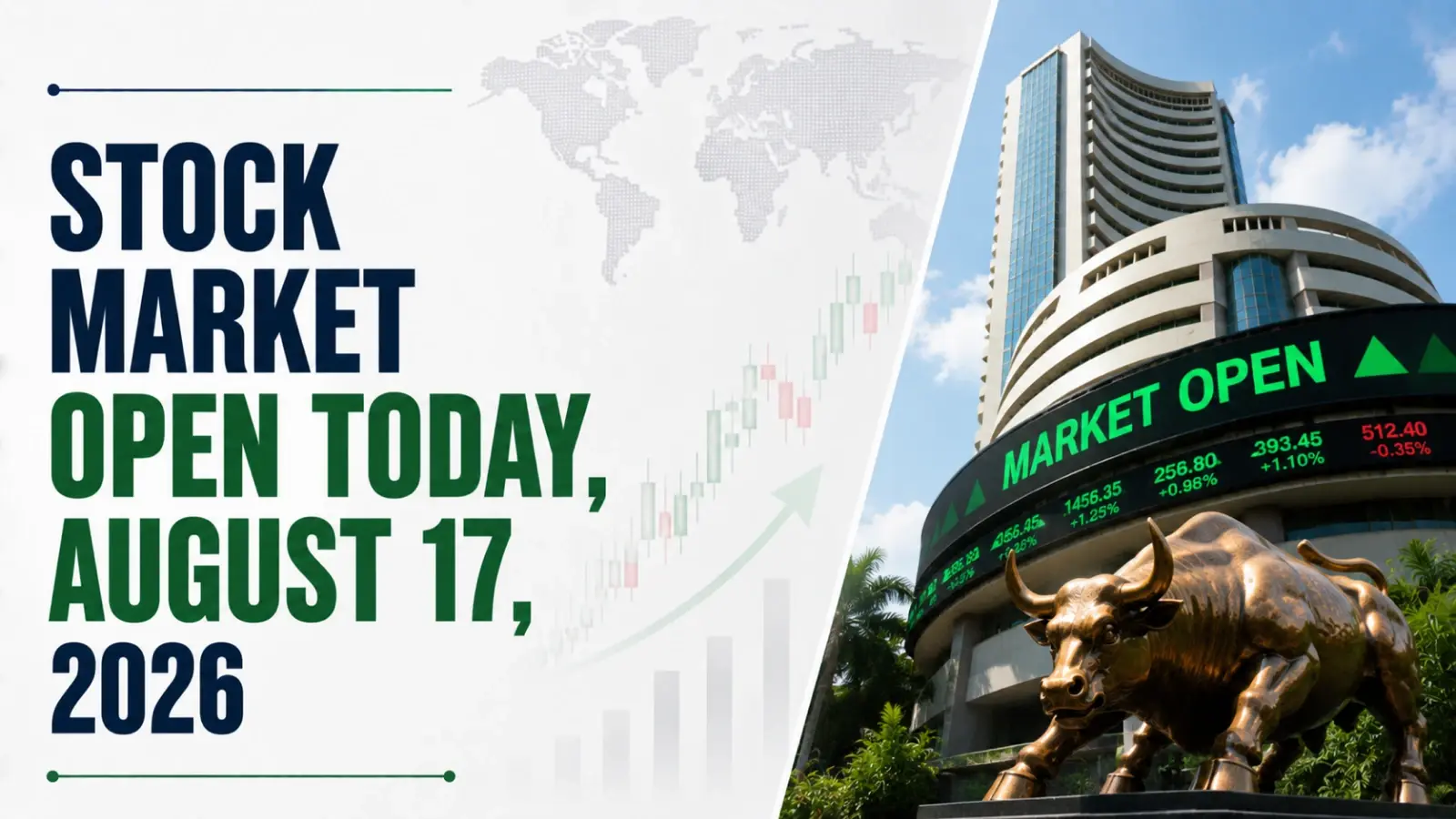 Stock Market Open Today, August 17, 2026: Sensex, Nifty Open Lower as US-Iran Tensions and Weak Global Cues Weigh