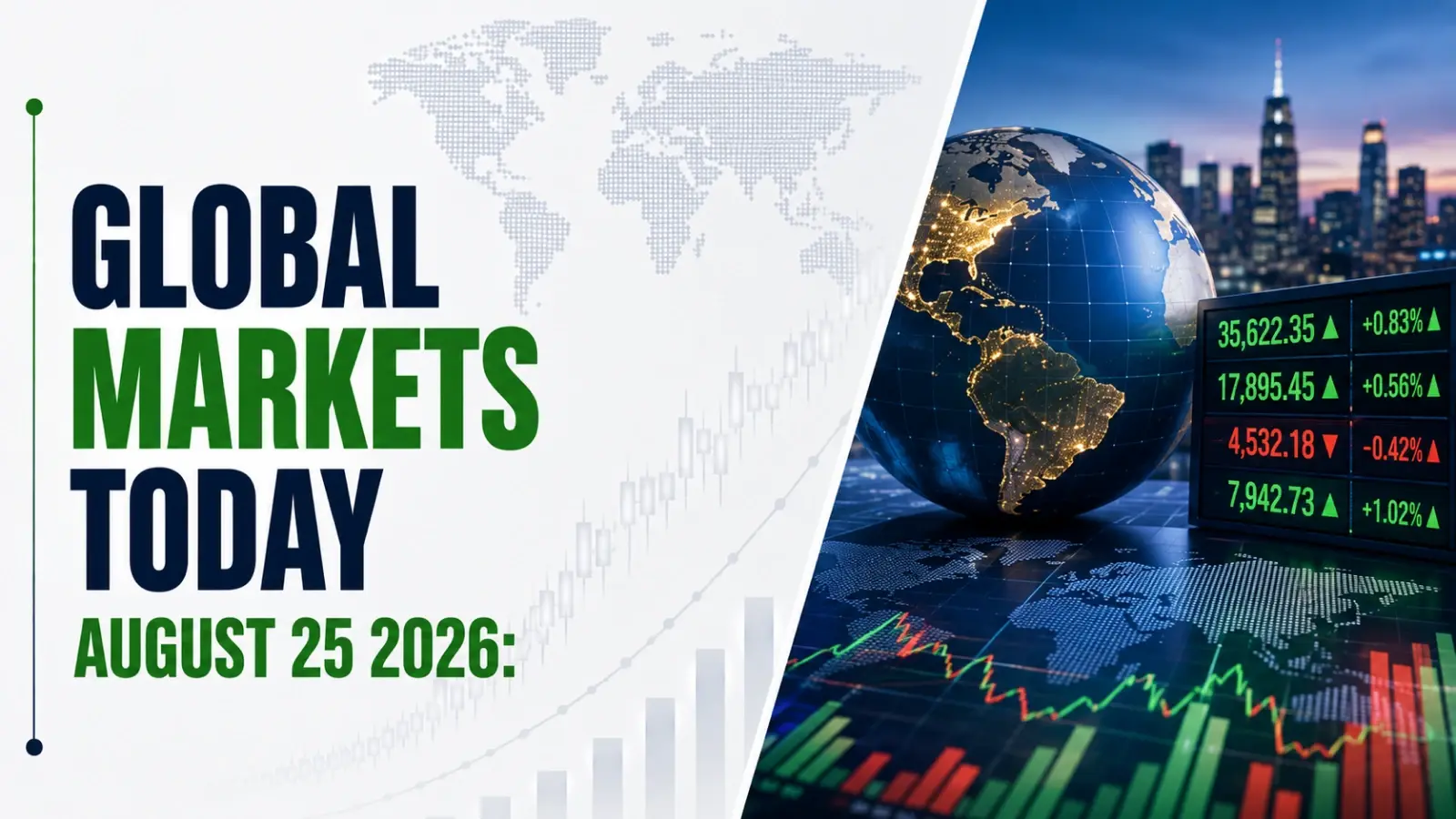 Global Markets Today, August 25, 2026: Indian Stocks Seen Opening Lower As Asia Trades Lower, Oil Ticks Up, Wall Street Softens