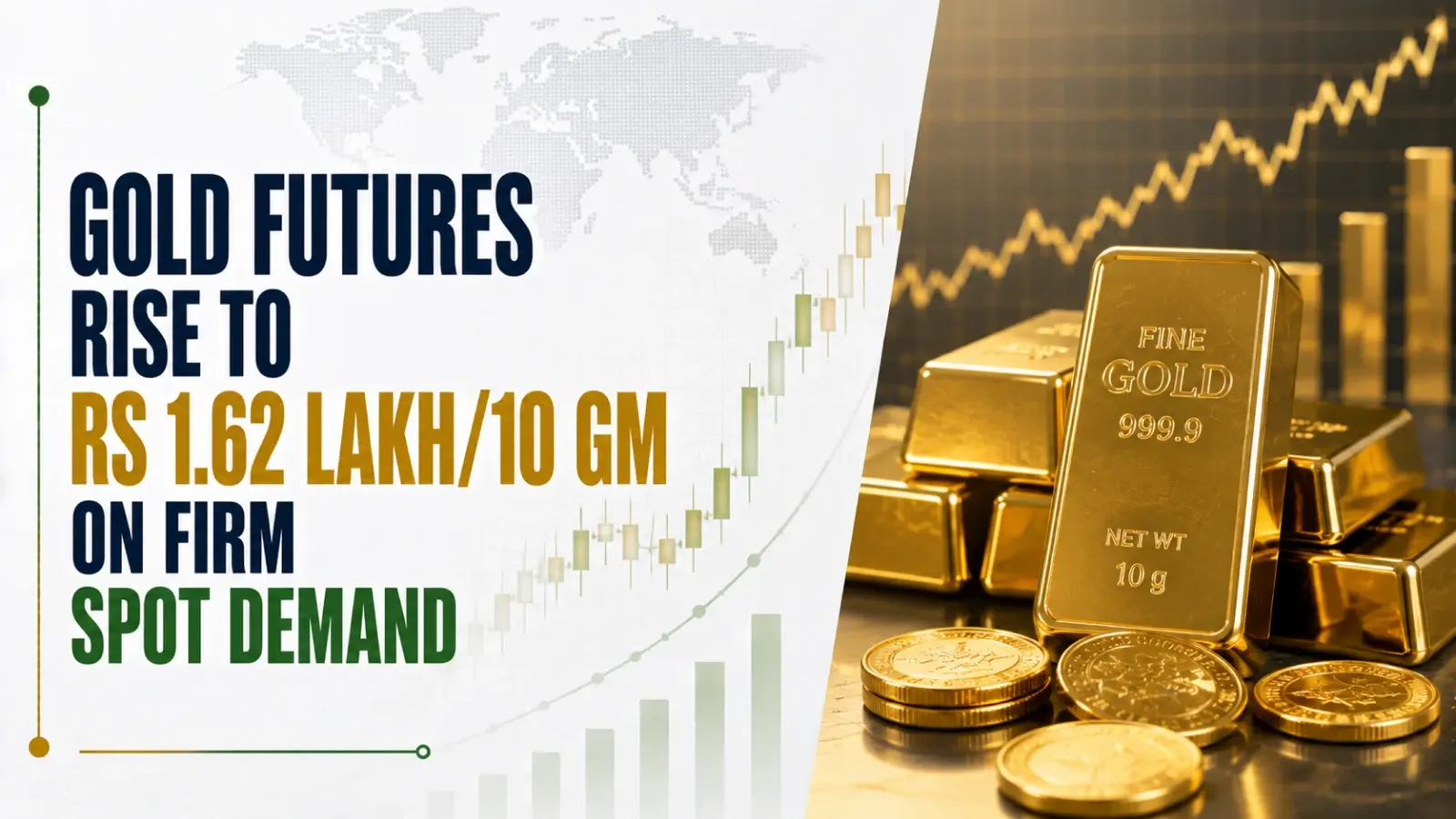 Gold Futures Rise to Rs 1.62 Lakh/10 GM on Firm Spot Demand