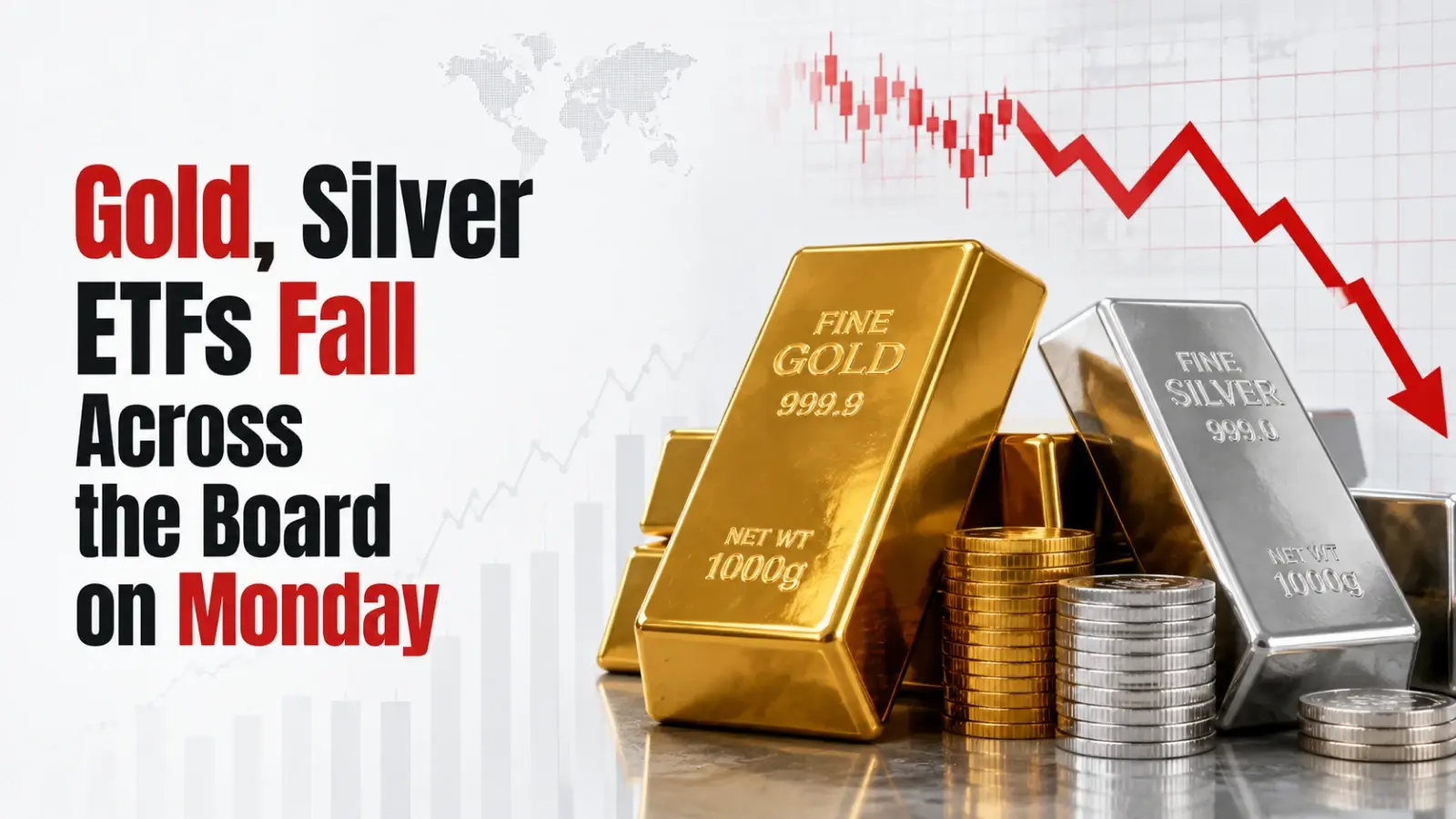 Gold, Silver ETFs Fall Across the Board on Monday