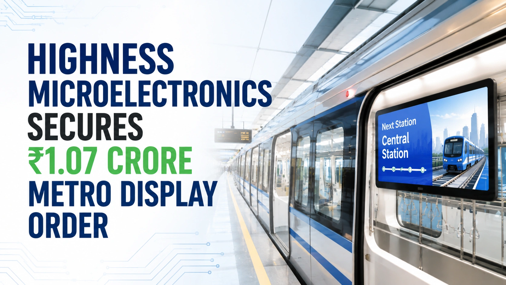 Highness Microelectronics Secures ₹1.07 Crore Metro Display Order