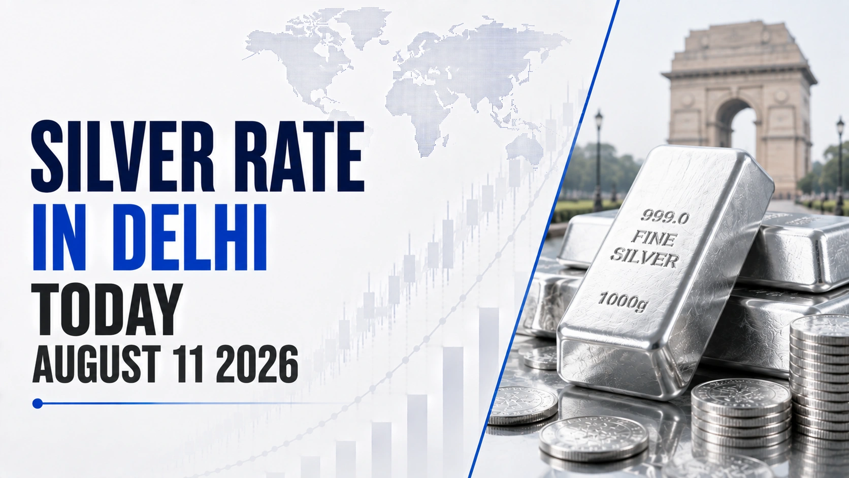 Silver Rate in Delhi Today, August 11, 2026: Silver Rises ₹10 Per Gram, 1 Kg at ₹2.55 Lakh