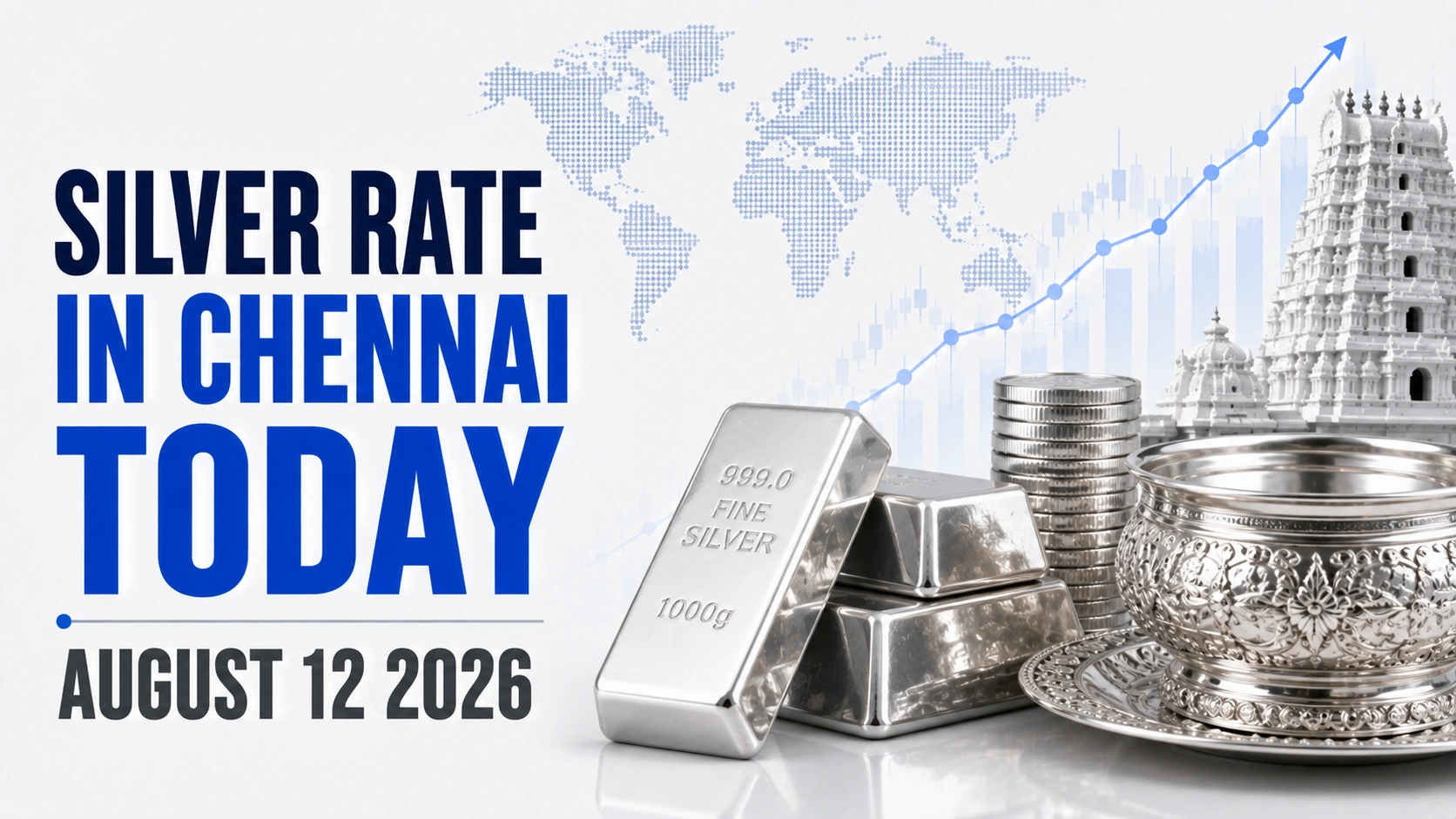 Silver Rate in Chennai Today, August 12, 2026: Silver Holds at ₹260 Per Gram 