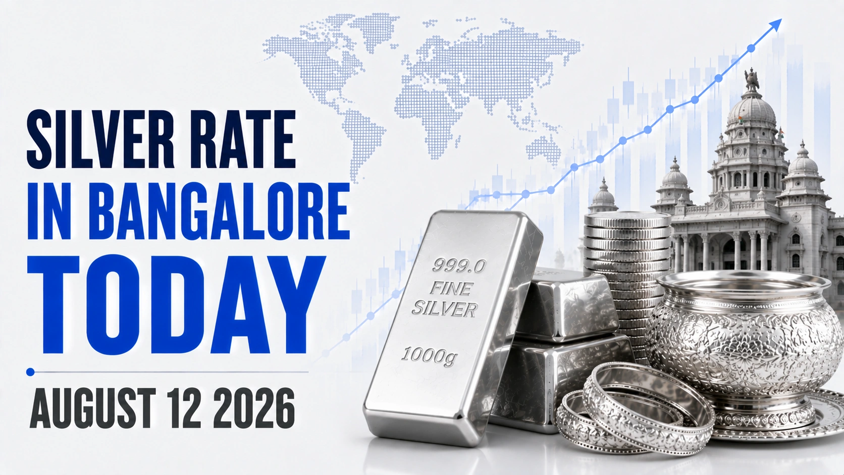 Silver Rate in Bangalore Today, August 12, 2026: Silver Price Holds at ₹255 Per Gram