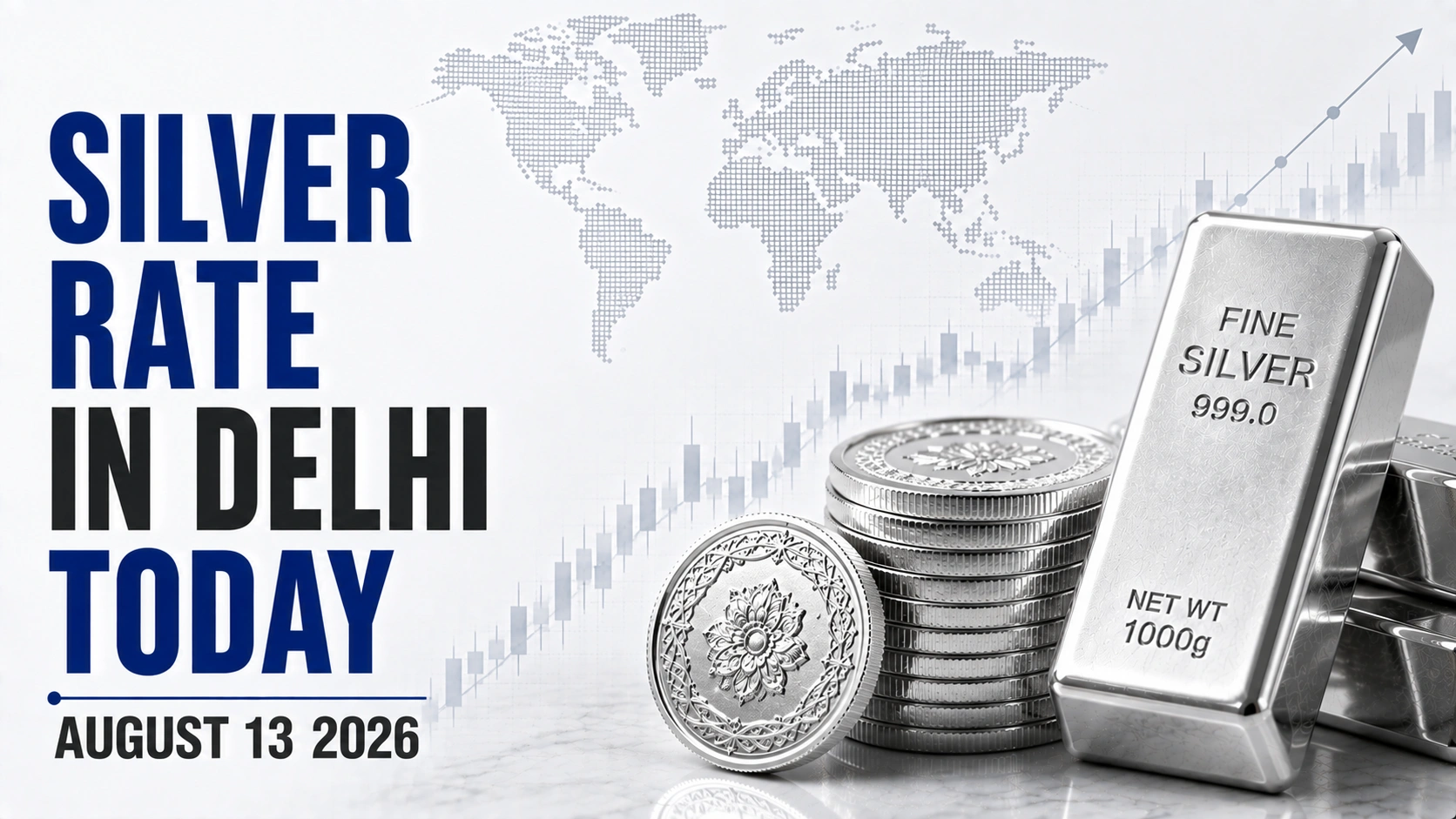 Silver Rate in Delhi Today, August 13, 2026: Silver Price Holds at ₹255 Per Gram