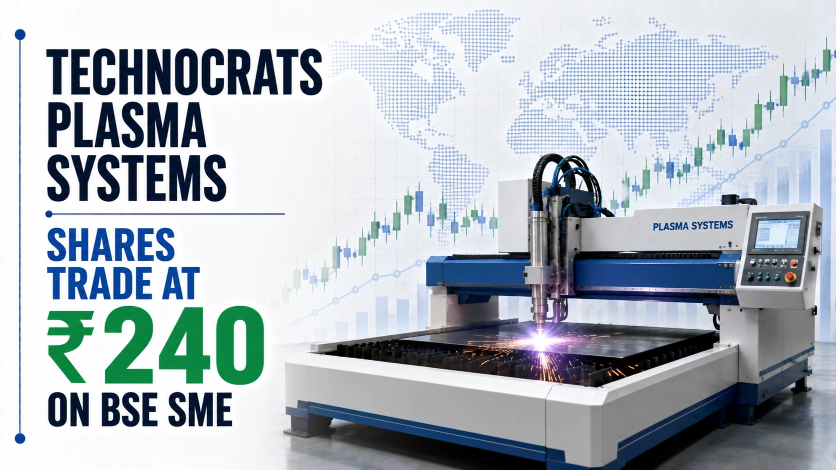 Technocrats Plasma Systems Shares Trade At ₹240 On BSE SME, 82% Above IPO Price