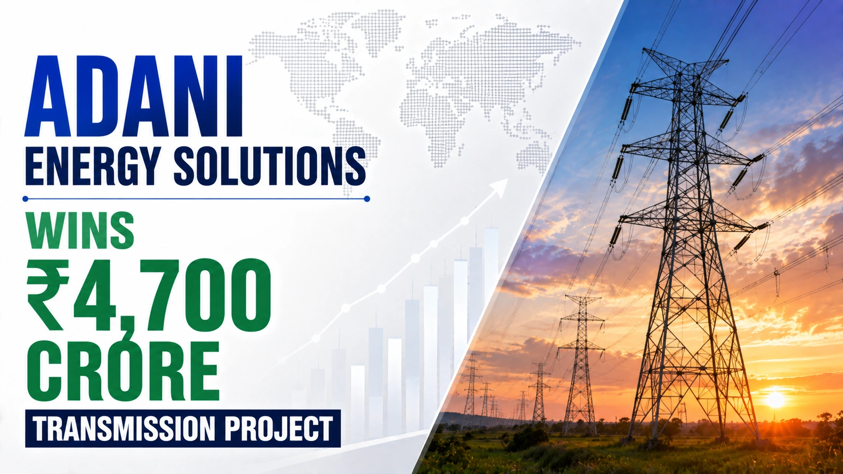 Adani Energy Solutions Wins ₹4,700 Crore Transmission Project; Shares Rise 0.19% 
