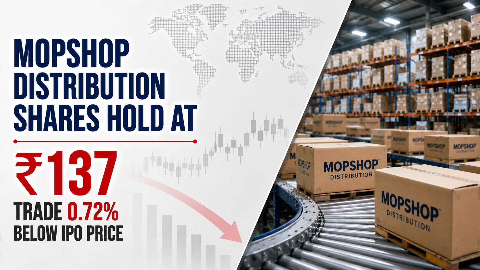 Mopshop Distribution Shares Hold At ₹137 On BSE SME, Trade 0.72% Below IPO Price